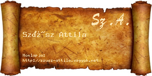 Szüsz Attila névjegykártya